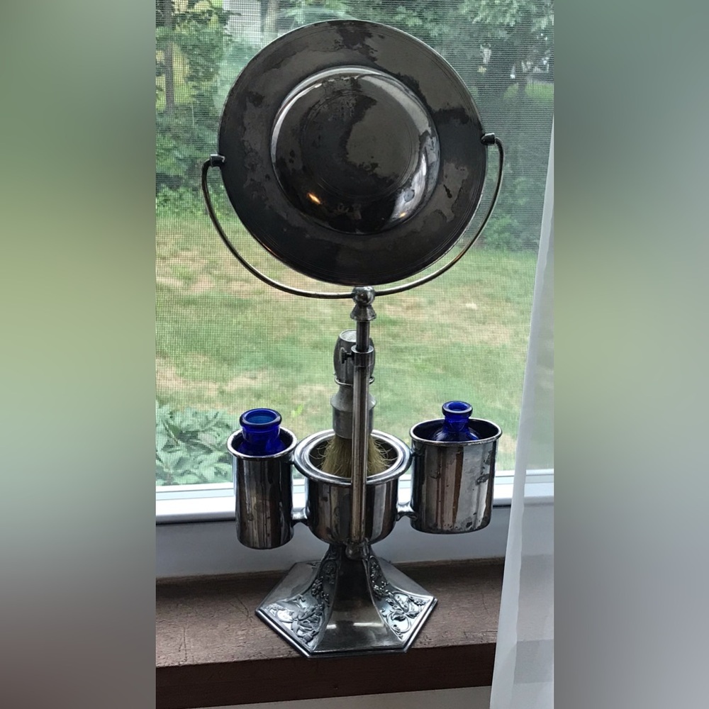 Vintage Victorian Ornate Quadruple Plate ROGERS Shaving Mirror Stand - Picture 2 of 8